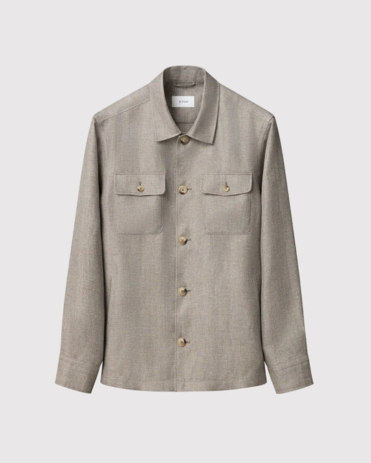 Overshirt Hør Four Pocket Grå