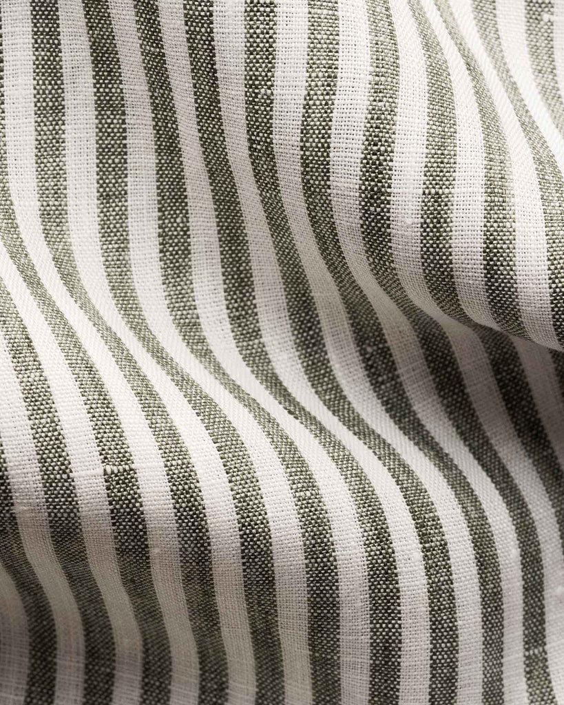 Striped Linen Shirt Grøn
