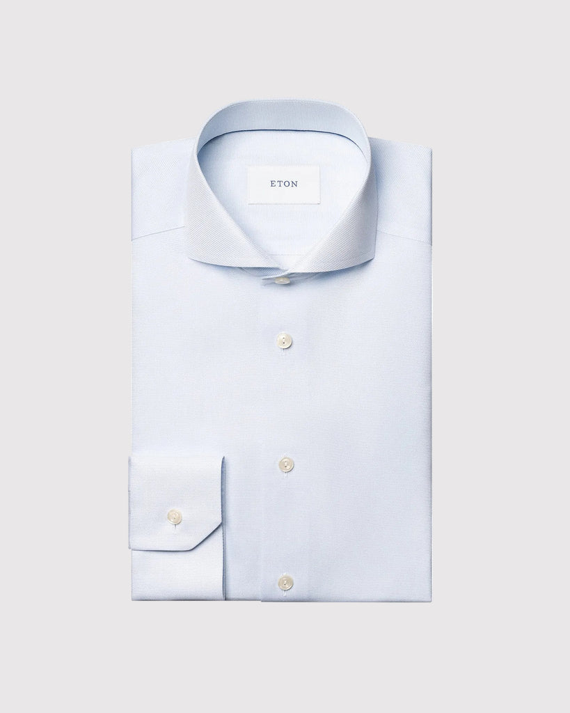 Semi Solid Skjorte Slim Lyseblå