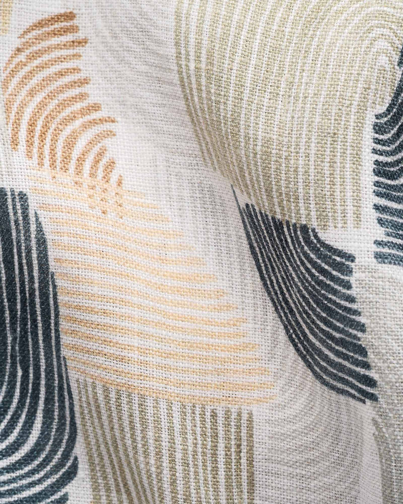 Geometric Linen Shirt Hvid