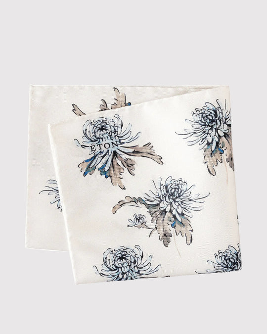 Flower Pocketsquare Creme