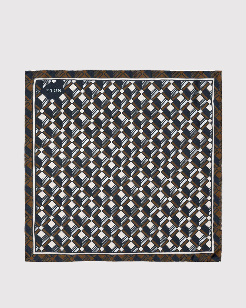 Geometric Pocketsquare Blå