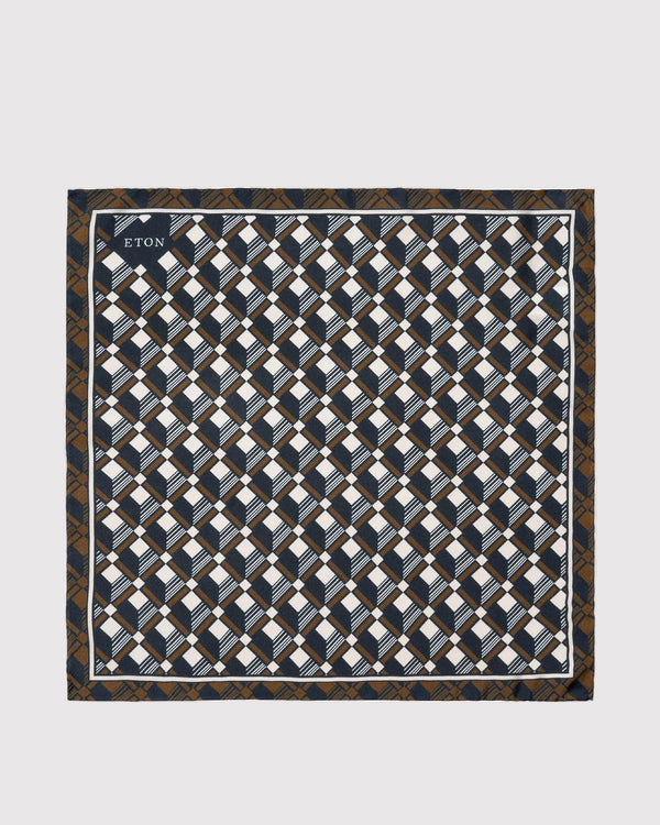 Geometric Pocketsquare Blå