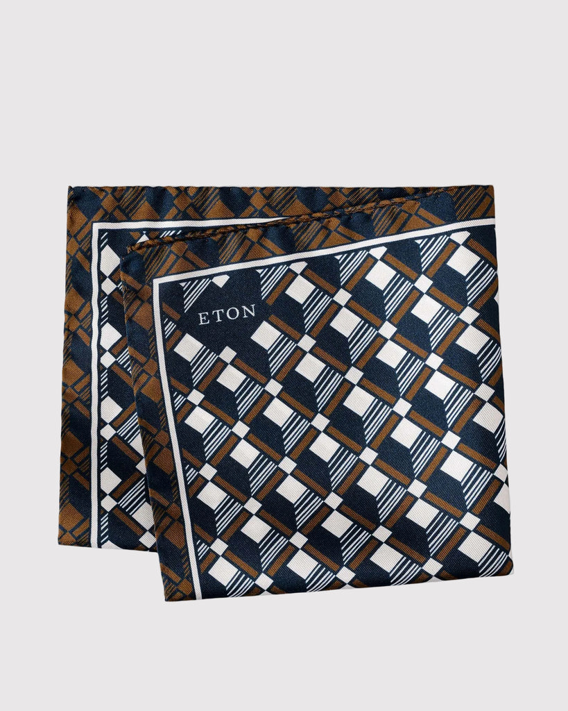 Geometric Pocketsquare Blå