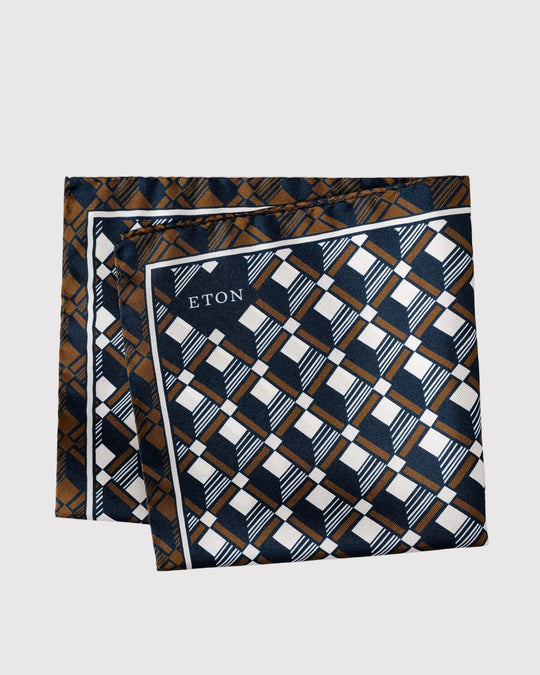 Geometric Pocketsquare Blå