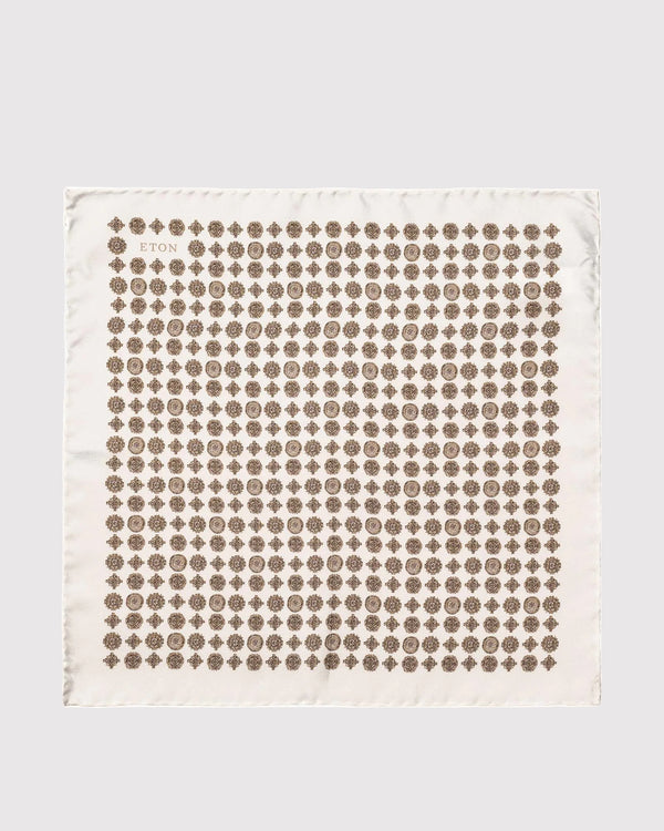 Geometric Pocket Square Brun