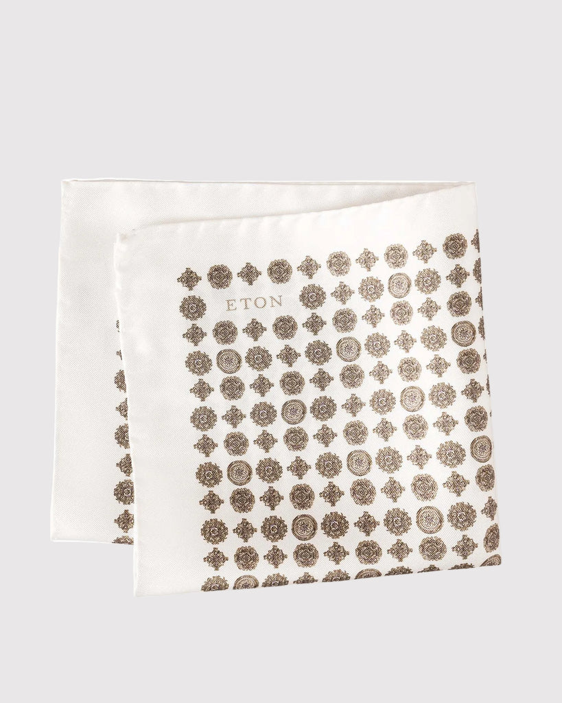 Geometric Pocket Square Brun