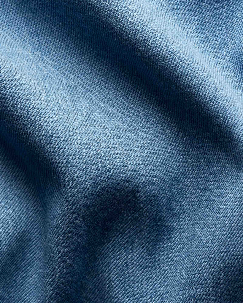 Denim Washed Stretch Shirt Blå