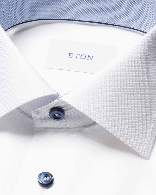 Slim Fit Solid Royal Skjorte Hvid