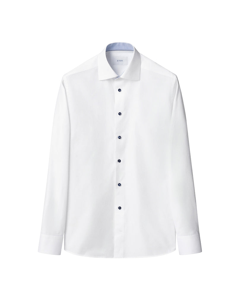 Slim Fit Solid Royal Skjorte Hvid