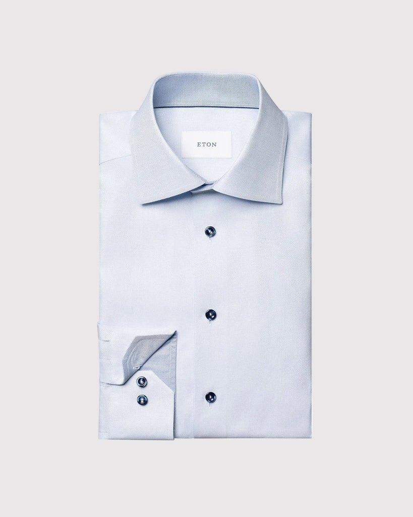 Contemporary Fit Solid Royal Skjorte Blå