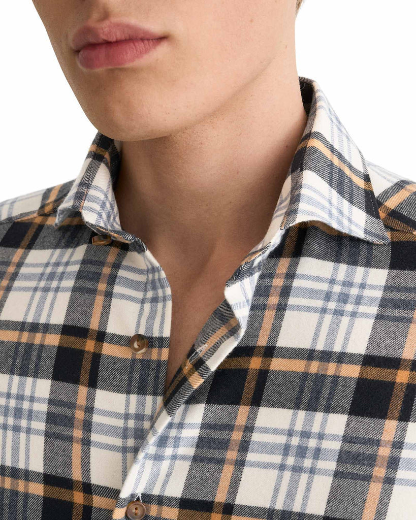 Plaid Check Flannel Hvid