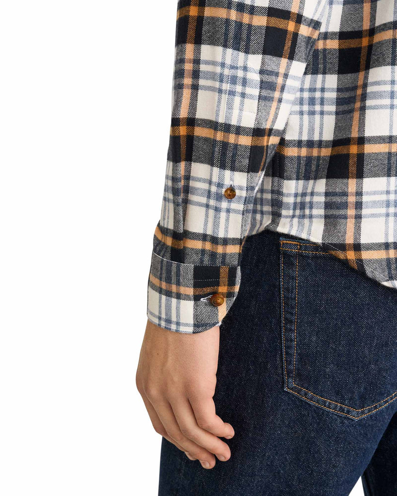 Plaid Check Flannel Hvid