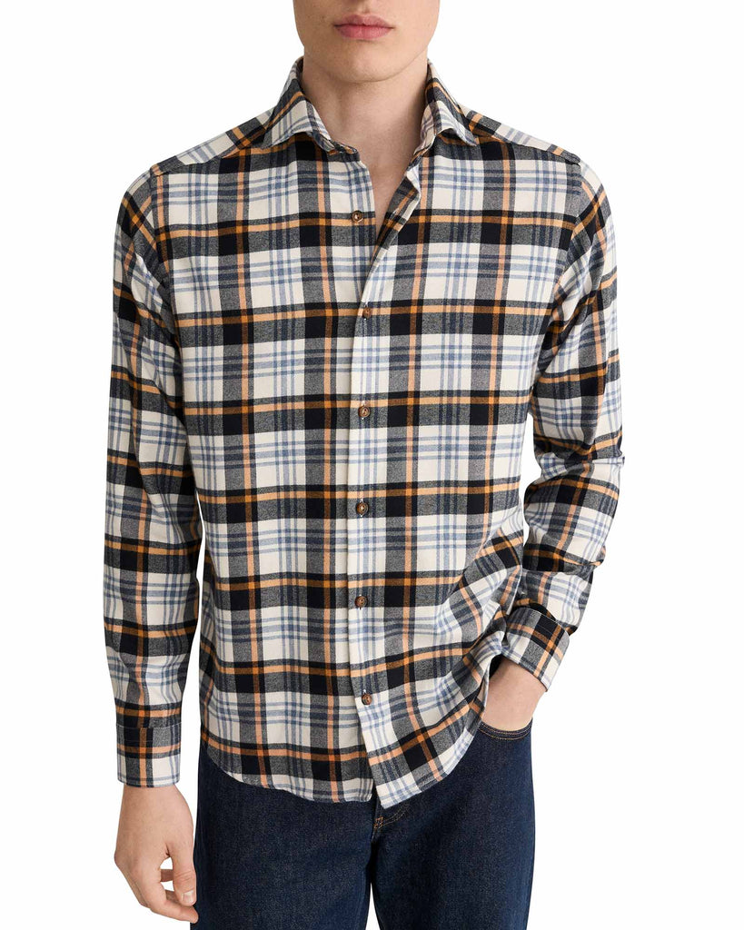 Plaid Check Flannel Hvid