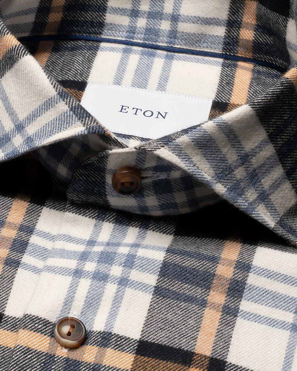 Plaid Check Flannel Hvid
