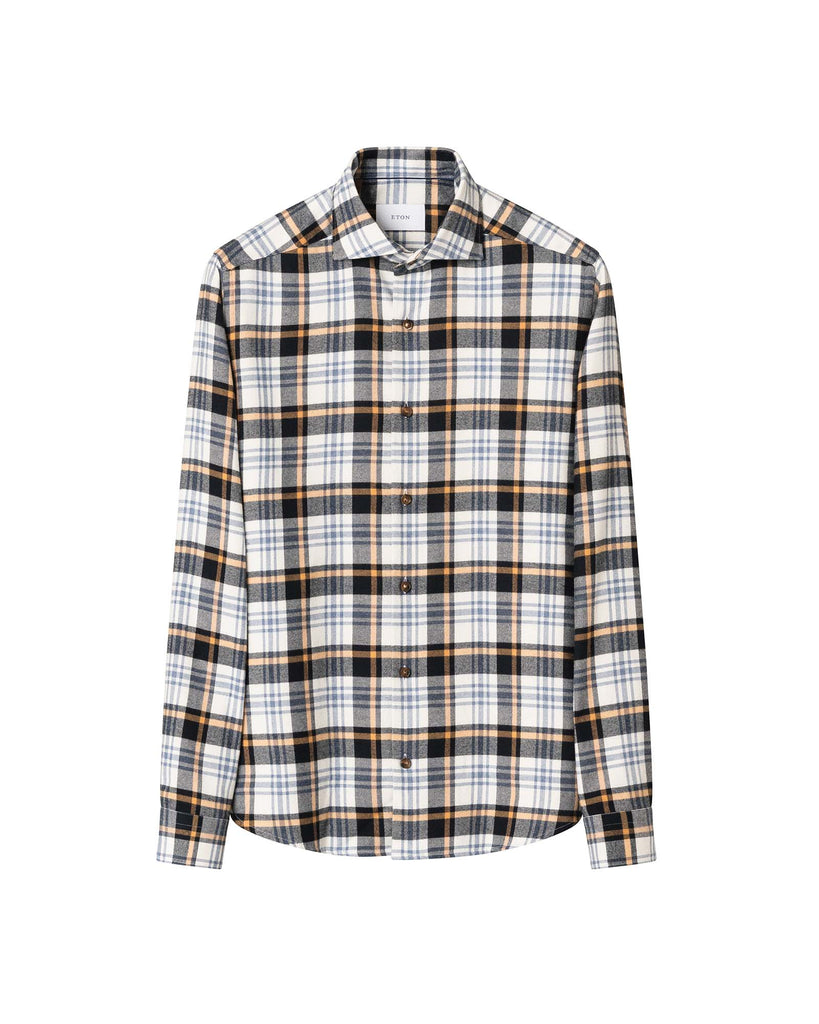 Plaid Check Flannel Hvid