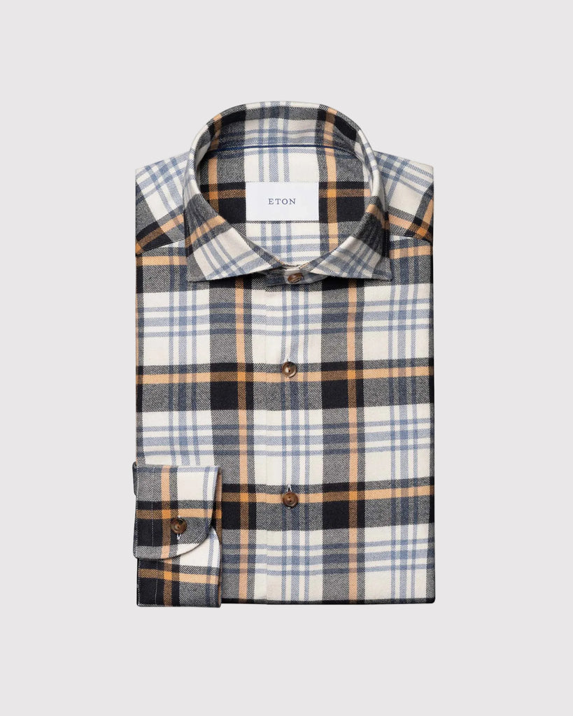 Plaid Check Flannel Hvid