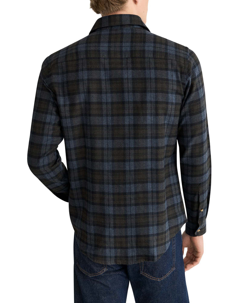 Plaid Check Flannel Blå
