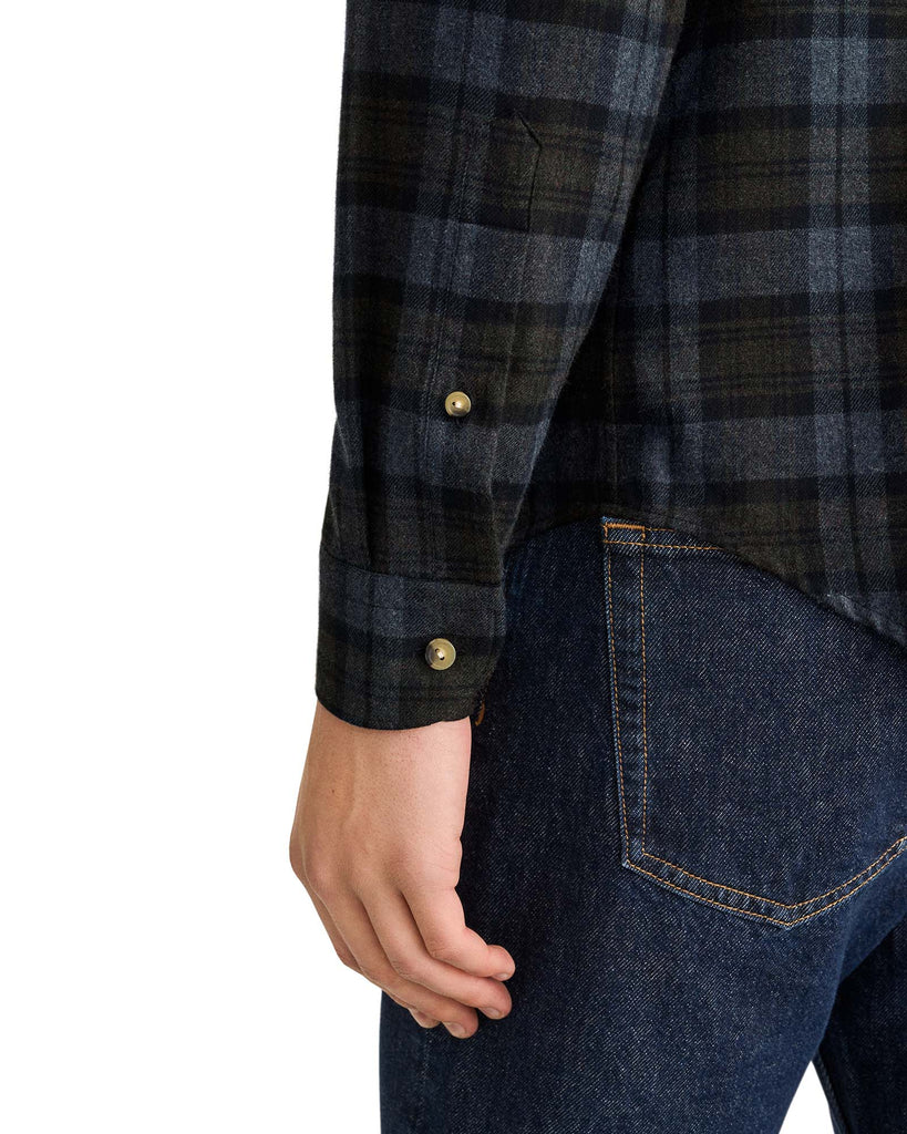 Plaid Check Flannel Blå