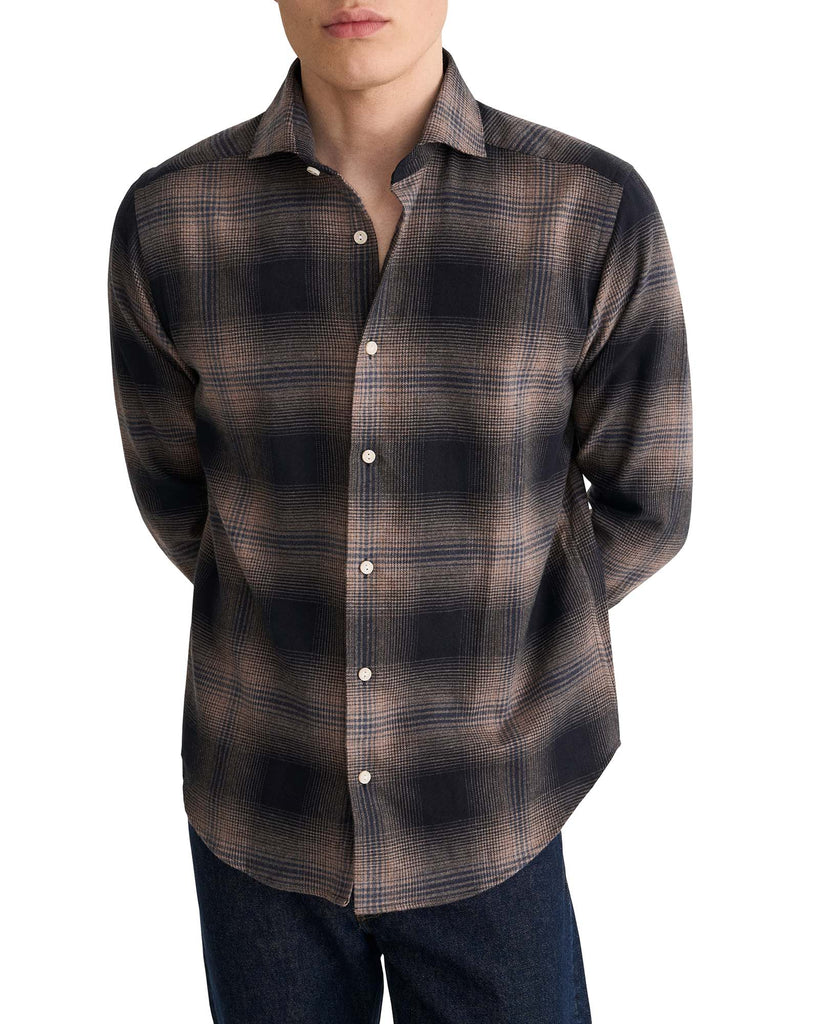 Plaid Check Flannel Brun