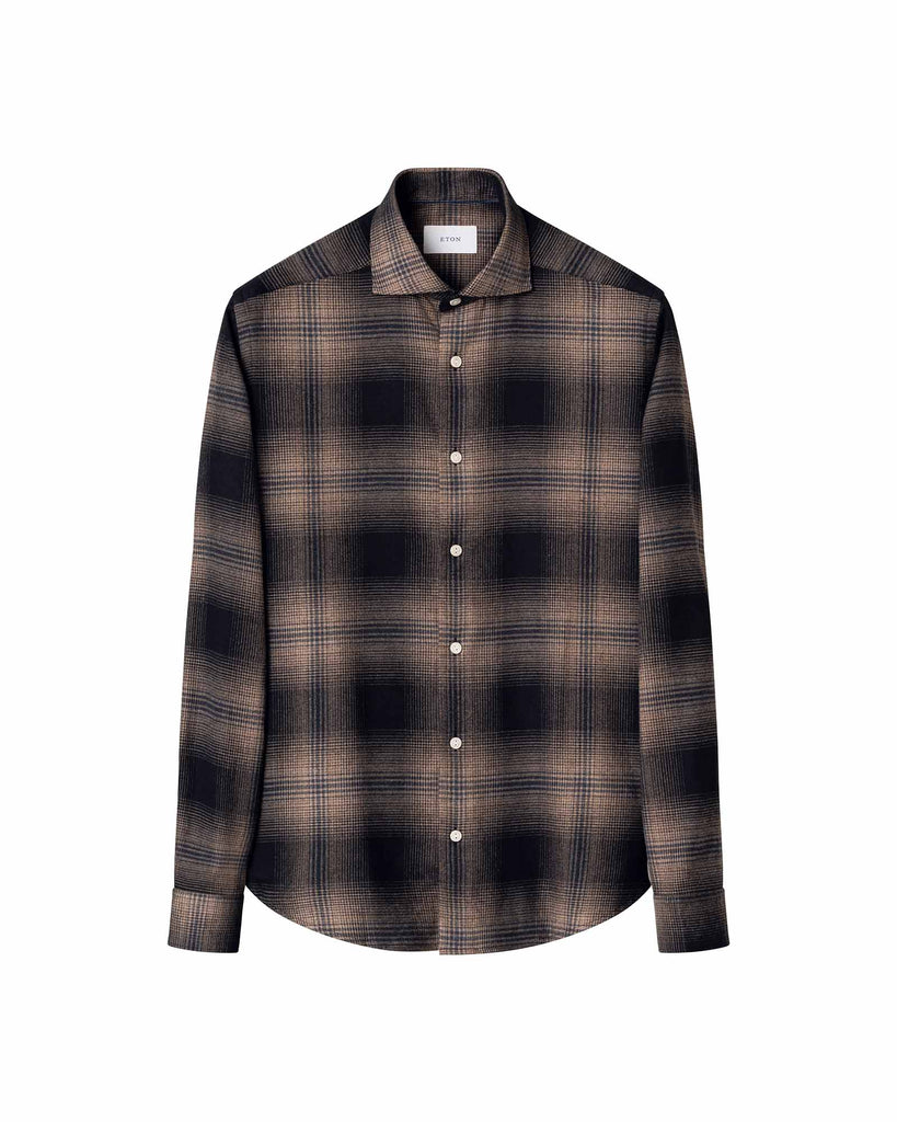 Plaid Check Flannel Brun