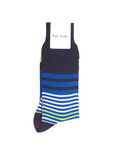 Mens Sock Blue/White Stripe