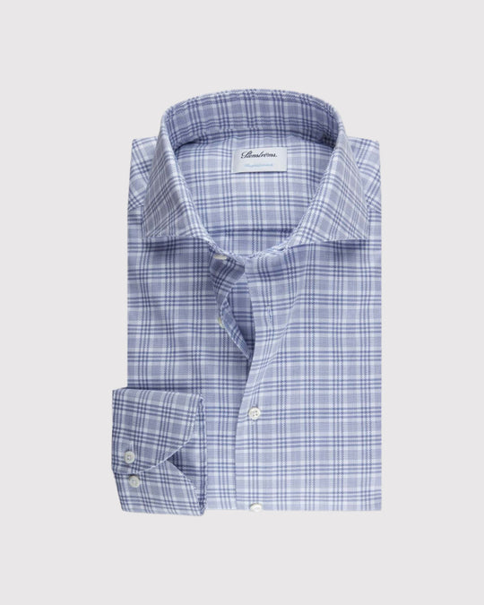 Slim Fit Ternet Skjorte Blå