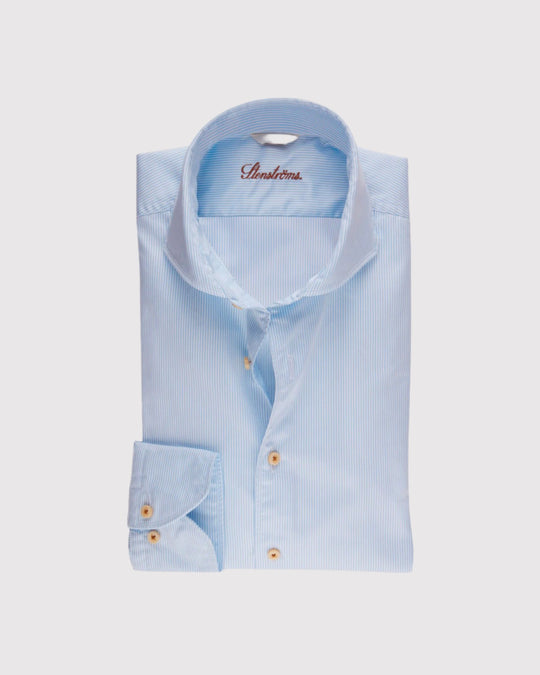 Casual Washed Skjorte Stribet