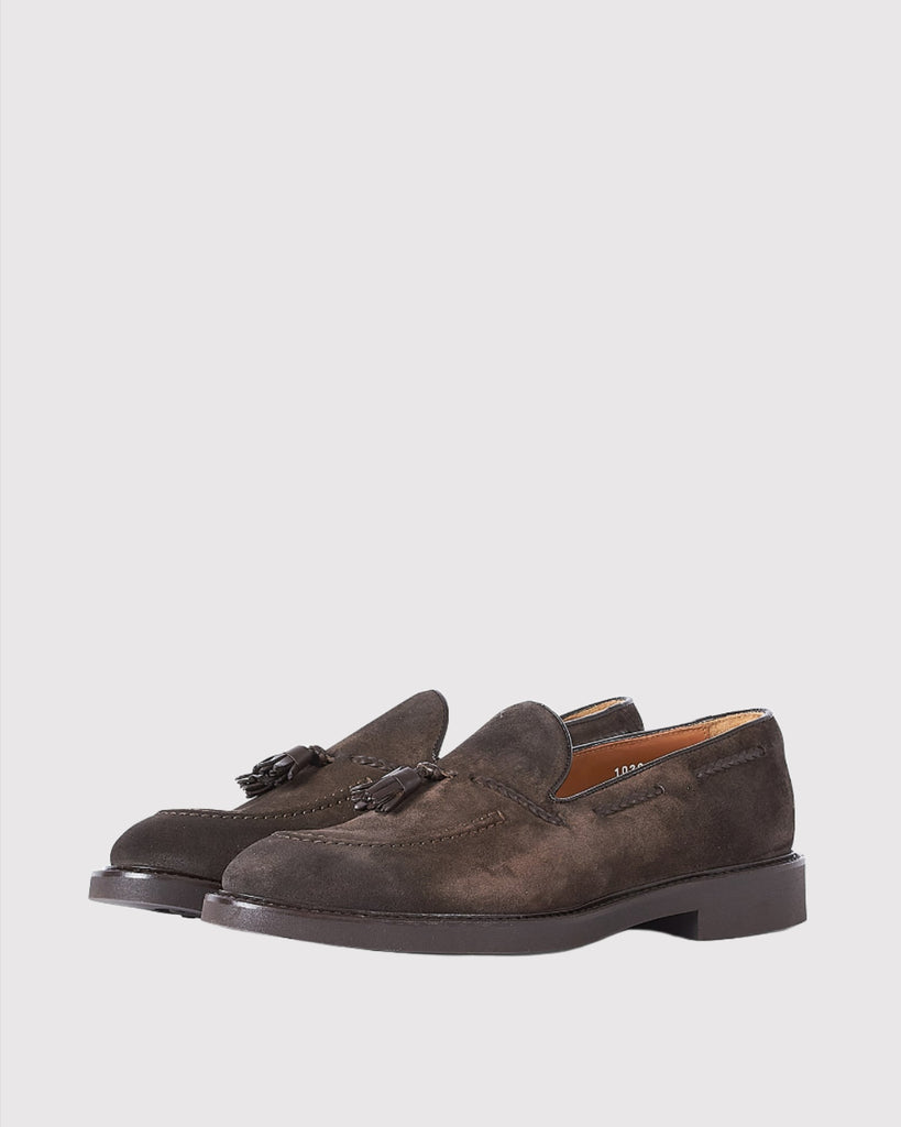 Rouge Tassel Loafer Brun