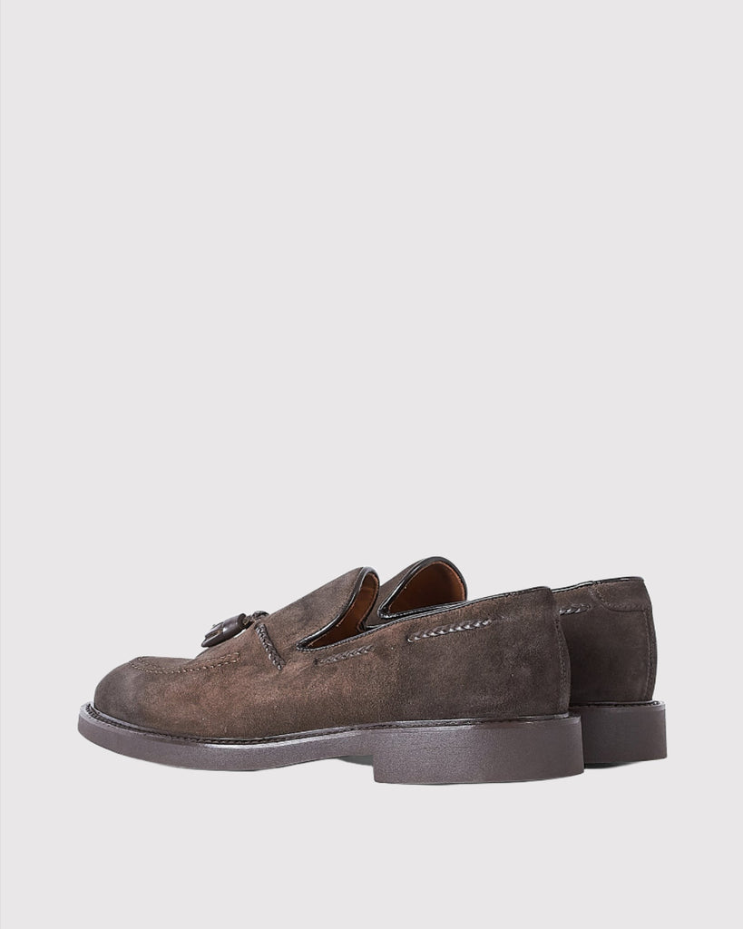 Rouge Tassel Loafer Brun