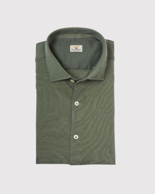 Jersey Skjorte Olive