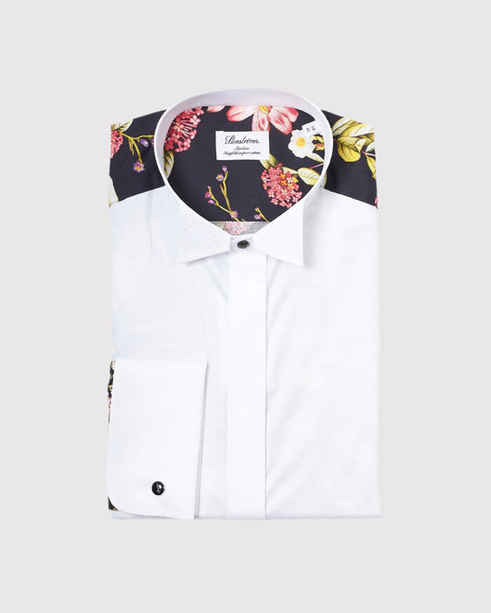 Slim Fit Smoking Skjorte Hvid