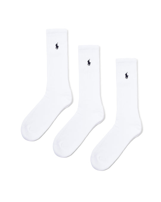 3-Pack Bomuld Strømper Hvid