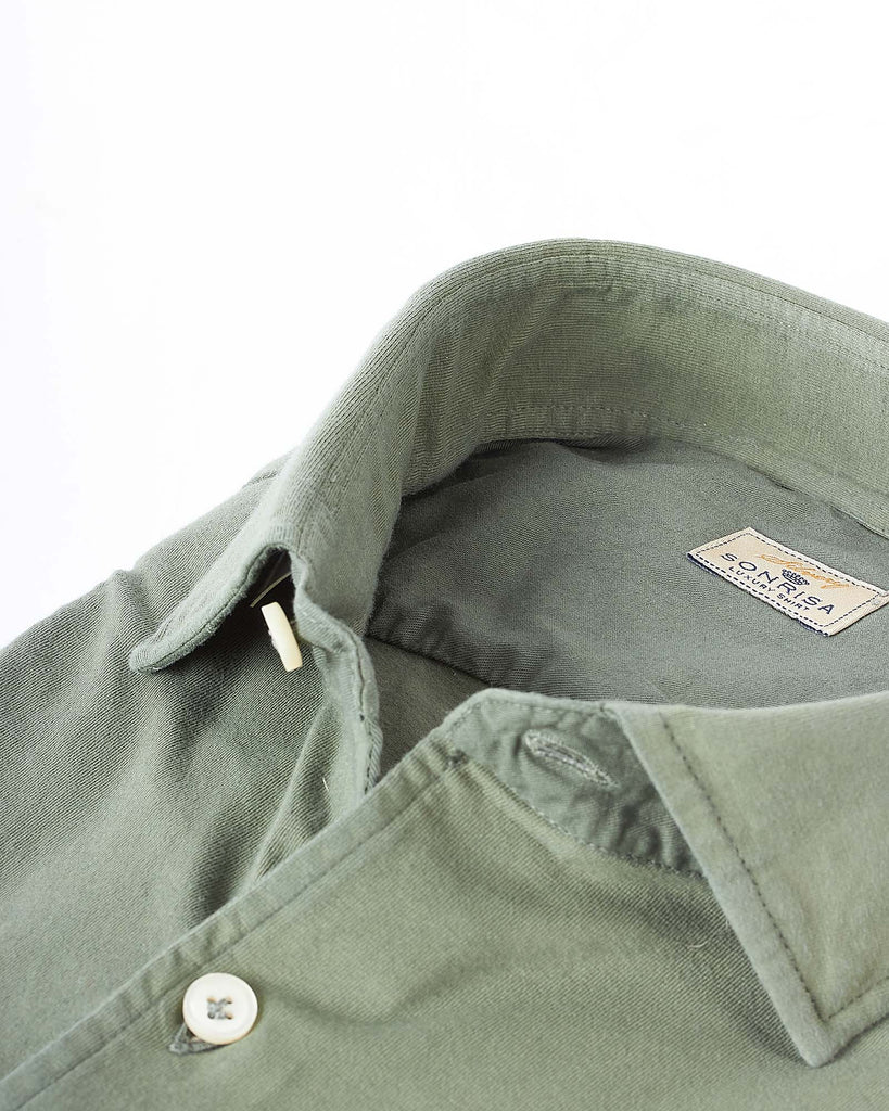 Jersey Skjorte Olive