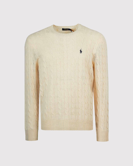 Wool Cash Cable Creme