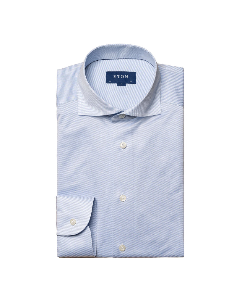 Slim fit Diagonal Skjorte Lys Blå