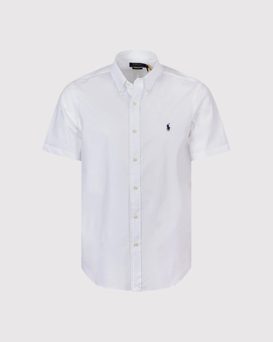 Kortærmet Stretch Skjorte Hvid