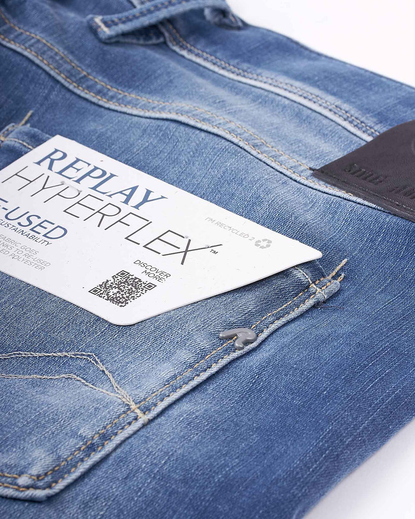 Hyperflex Jeans Lys Vasket Re-used Blå