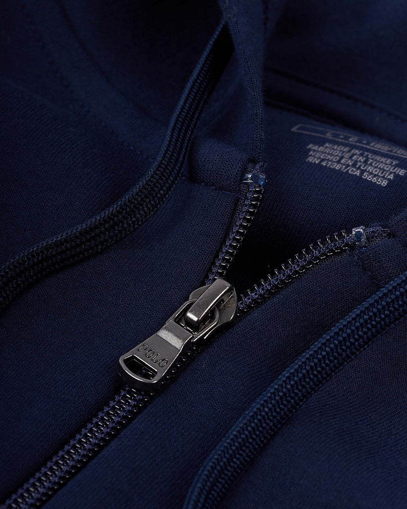 Basic Sweat Zip Hoodie Blå