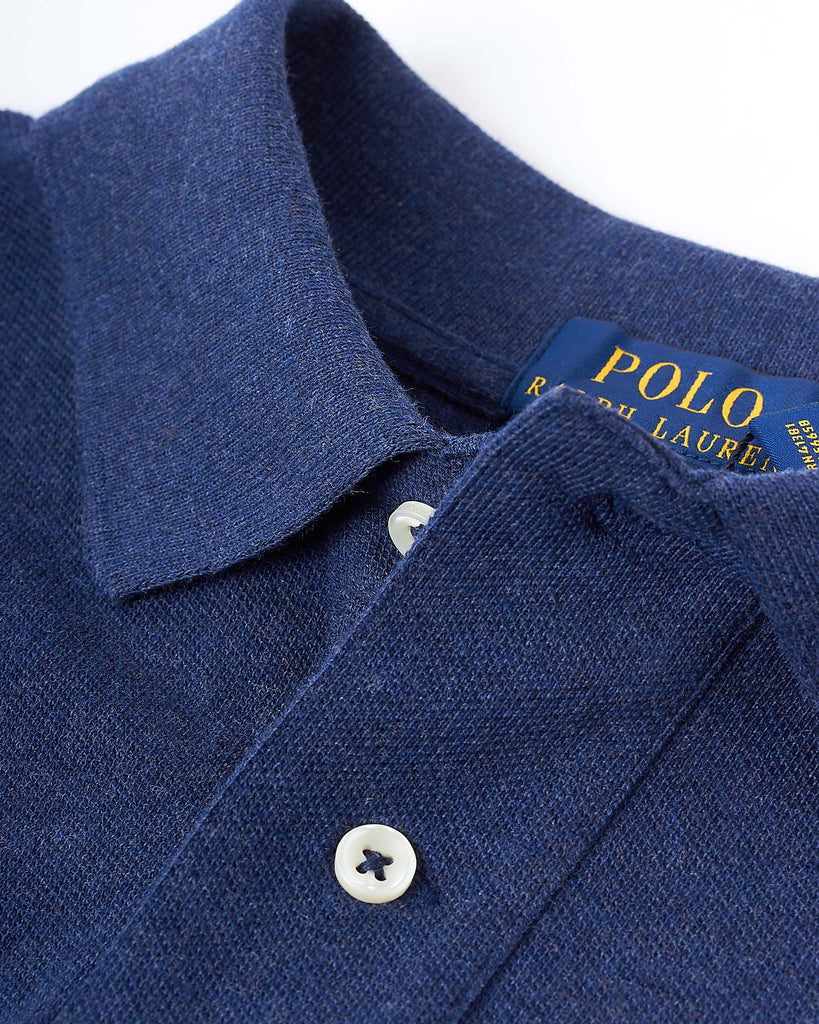 Mesh polo Navy Blå