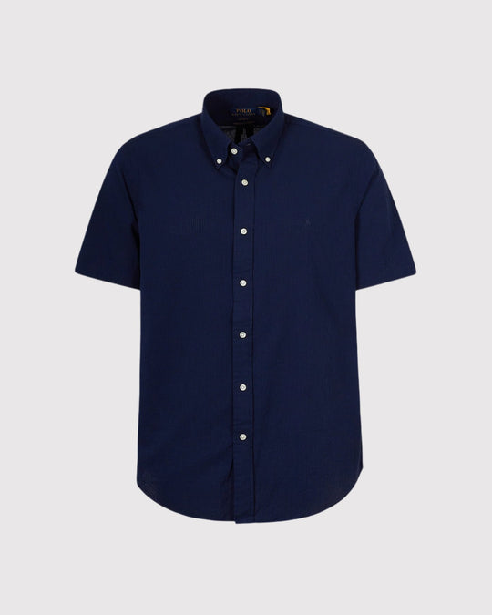 Seersucker Skjorte Blå