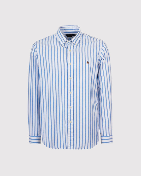 Oxford Skjorte Strib Blå