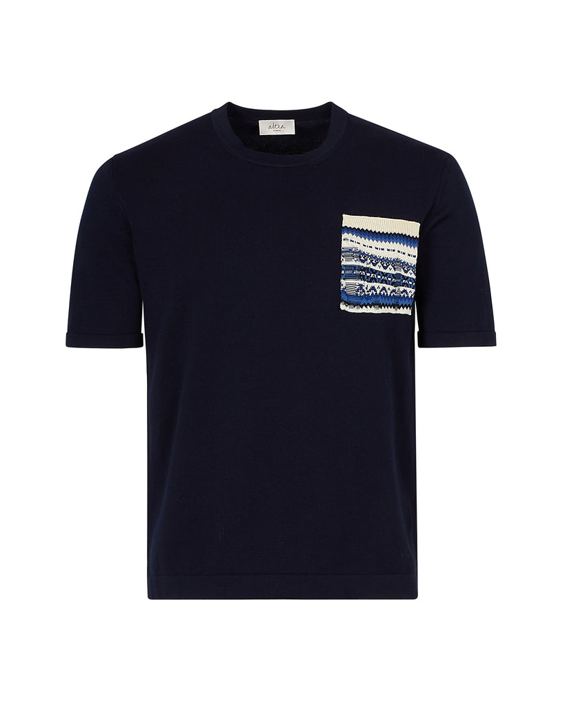Maglia T-shirt Pocket Blå