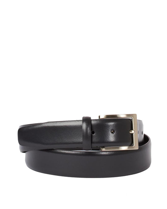 Glat Læder Bælte Sort