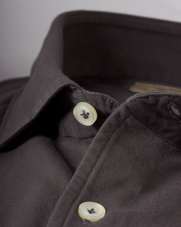 Jersey Skjorte Brun